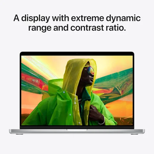 Vista 5 de Apple MacBook Pro 2021 (14 pulgadas, chip M1 Pro con CPU de 10 núcleos y GPU de 16 núcleos, 16 GB de RAM, SSD de 1 TB), color plateado