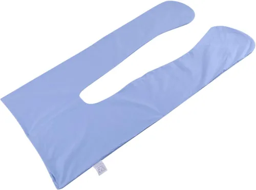 Vista 4 de Funda de almohada en forma de U para maternidad/embarazo, algodón suave de cuerpo completo, tela de repuesto con funda extraíble con cremallera