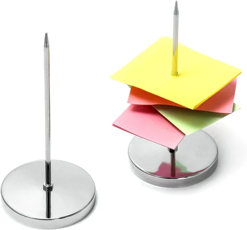Vista 2 de QWORK Soporte para recibos de escritorio, paquete de 8 unidades de Spike Stick Recibos Check Bill Fork Restaurant Check Husillo, Soporte de papel