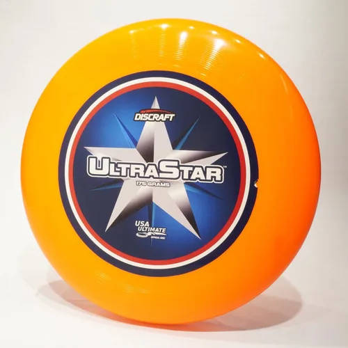 Vista 3 de Discraft USA Ultimate Center Print Super Color Ultra-Star 6.17 oz Ultimate Flying Disc Blanco