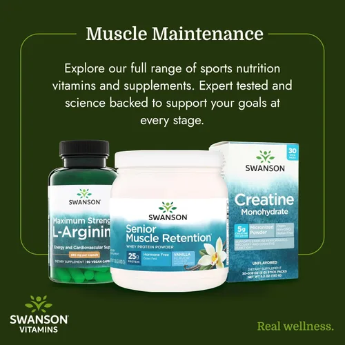 Vista 6 de Swanson Proteína de retención muscular para personas mayores, vainilla