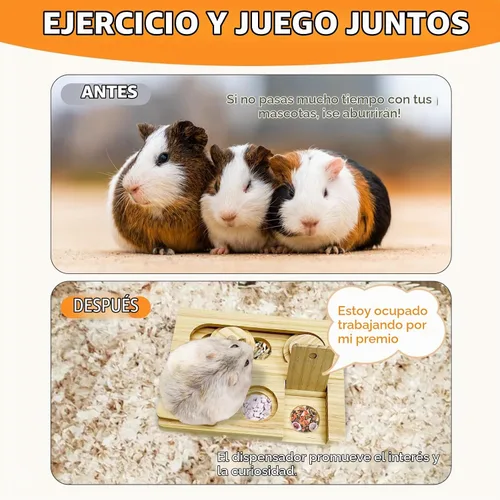 Vista 5 de Hamiledyi Conejillo de Indias Juguetes de madera Conejo Juguetes Sniff n