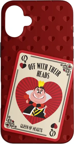 Vista 23 de Disney Carcasa para iPhone 17, diseño de villanos, la reina de corazones con sus cabezas, color rojo