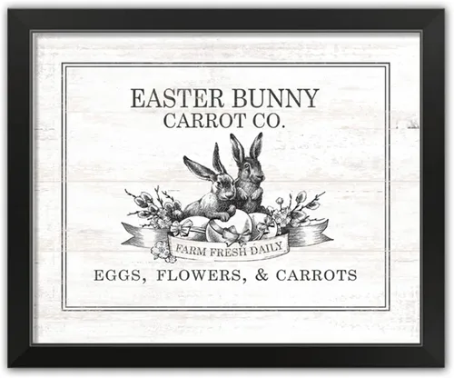 Vista 15 de Carrot Patch Sign 4 11 x 14 Black Framed Print Under Plexiglass