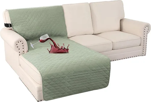 Vista 79 de Turquoize Funda 100 % impermeable para sillón de ala, protector de sofá, triple antideslizante, protector de muebles para mascotas, niños, perros