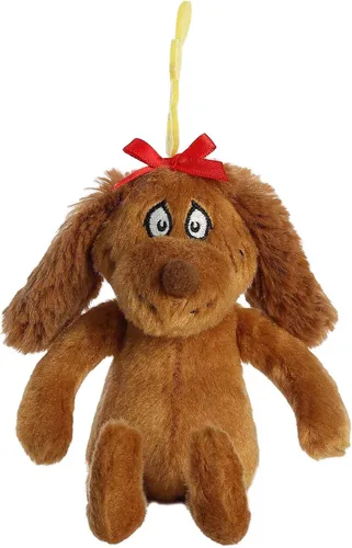 Vista 2 de Aurora® Whimsical Dr. Seuss™ Max - Peluche con licencia oficial para juegos imaginativos, perfecto para niños y adultos, color marrón, 8 pulgadas