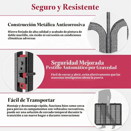 Vista 3 de Corralito para perros, 32 pulgadas, 10 paneles cerca para perros de exterior, corral para perros de interior antióxido, corral para mascotas