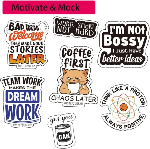 Vista 4 de Calcomanías motivacionales para oficina, regalos divertidos para compañeros de trabajo, diseño inspirador para profesionales corporativos, vinilo