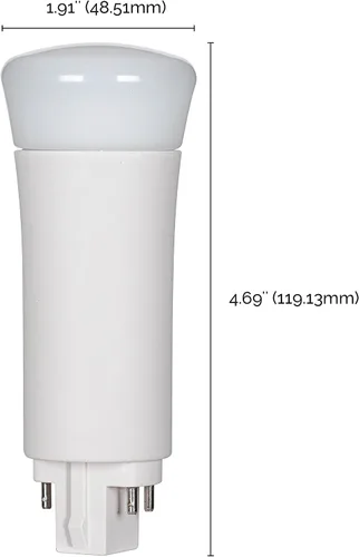 Vista 3 de Satco S29859 - Bombilla LED PL de 9 W, base G24q, vertical de 4 pines, 3500 K
