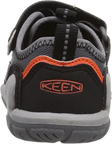 Vista 3 de KEEN Tenis cómodos unisex para niños Steel GreySafety Orange