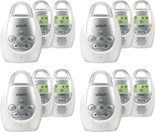 Vista 16 de Monitor para bebés de audio digital VTech Communications Safe and Sound, Monitor con una unidad para padres, Blanco/Plateado