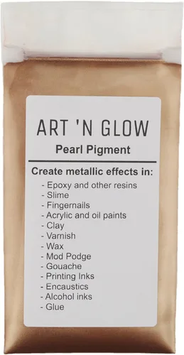 Vista 17 de Art 'N Glow Pigmento en polvo de perla de mica, 0.88 onzas, pigmento de perla fina para resina epoxi, gran opción para creativos, pinturas