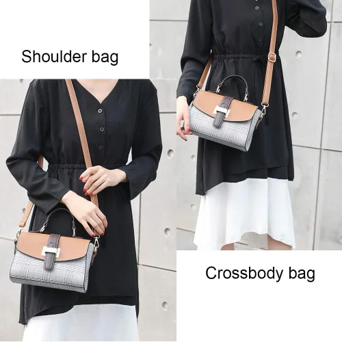 Vista 7 de Bolso cruzado para mujer, de cuero, impermeable, retro, a la moda, pequeño