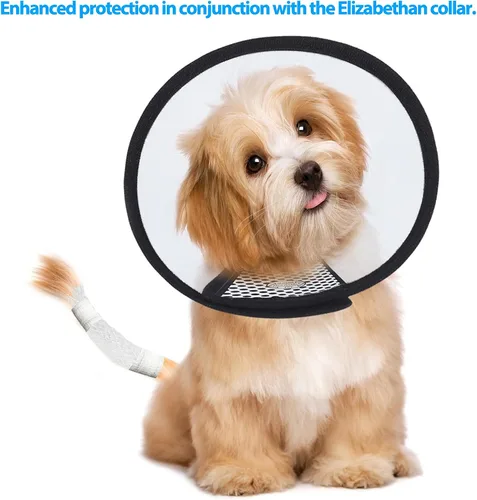 Vista 7 de Paquete de iniciación de protector de cola de perro, vendaje de cola veterinaria para animales de compañía