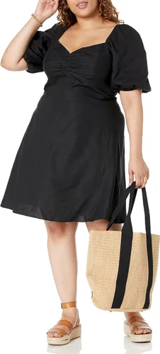 Vista 5 de The Drop Minivestido de lino Nala Twist Front para mujer