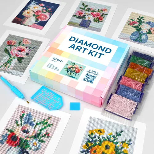 Vista 20 de LuwoArte Paquete de 6 Kits de Pintura de Diamantes para Adultos – Kits de Arte de Diamantes con Tema de Campo – Arte de Gemas DIY de Taladro