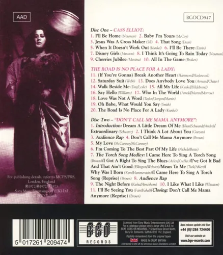Vista 2 de Cass ElliotRoad Is No Place For A Lady Don't Call Me Mama Anymore