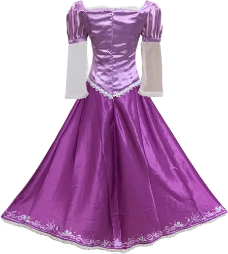 Vista 3 de Vestido morado para Halloween, cosplay, disfraz de princesa Lepe, vestido mágico morado