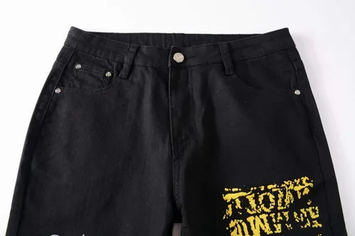Vista 3 de Jeans ajustados para hombre, pantalones de mezclilla elásticos rasgados