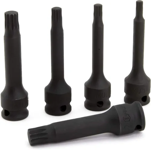 Vista 5 de Genius Tools Juego de llaves de vaso de impacto cuadrado triple Dr. de 5 piezas 3/8" TM-305