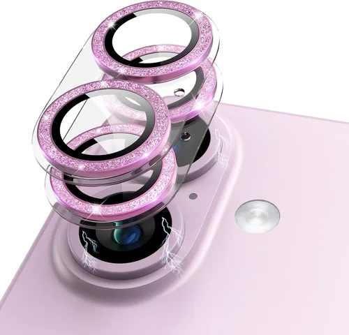Vista 15 de Compatible con iPhone 15/iPhone 15 Plus/iPhone 14/iPhone 14 Plus Protector de lente de cámara Metal Plus Anillo de aleación de aluminio 9H Pantalla