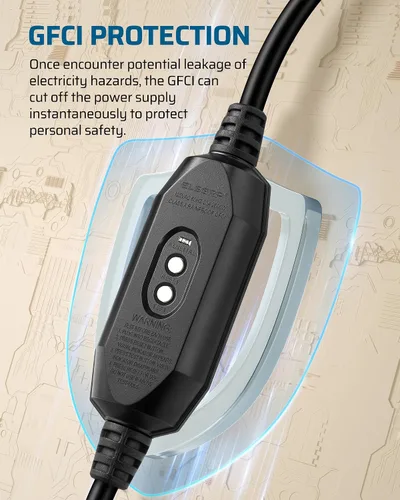 Vista 3 de DEWENWILS - Cable de extensión GFCI de reinicio manual de 3 pies para exteriores, con certificación UL 12/3 Gauge Extension Cord, 15A 125V, LED