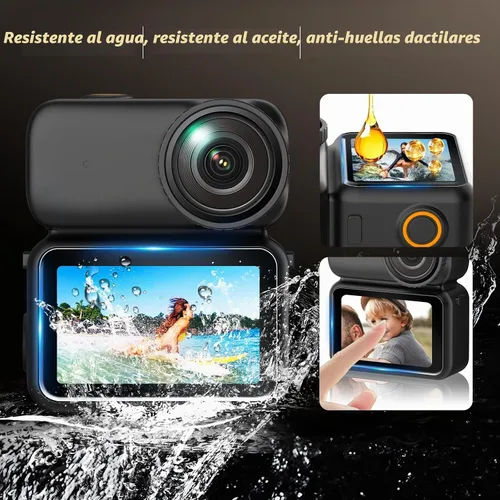 Vista 4 de AMAZEAR Protector de lente y pantalla para accesorios DJI Osmo Nano/Xtra Atto, 6 unidades HD de protección completa Nano vidrio templado 9H Multi