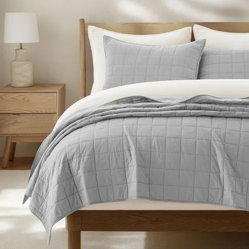 Vista 18 de EVERGRACEHOME - Juego de edredón de punto de caja 100% algodón, tamaño Queen, abedul Garment-Washed Softness, Lightweight All-Season Warmth, Cozy