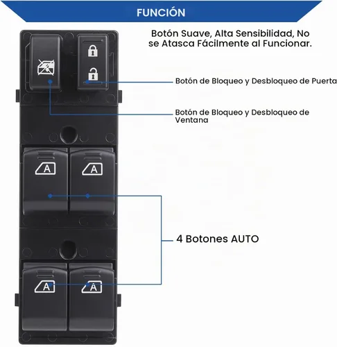Vista 7 de Obaee 25401-9N00D Interruptor de ventana eléctrica frontal Botón maestro de control Compatible con Nissan Maxima 2009-2012, Infiniti 2007-2008 G35
