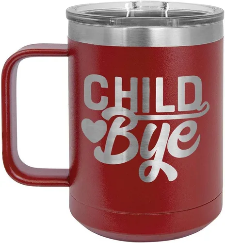 Vista 15 de Taza de café de 15 oz con tapa superior deslizante para niños Taza de café de viaje aislada Ideas de regalo de cumpleaños o Navidad de mujeres