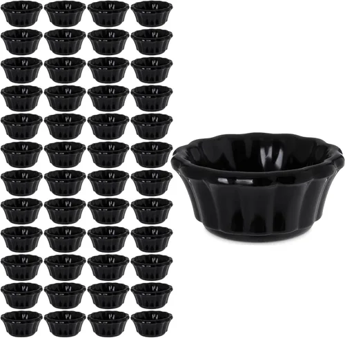 Vista 12 de Carlisle FoodService Products 4394303 Ramequín festoneado de melamina, 2 onzas, negro