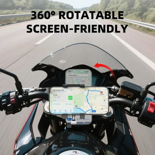 Vista 5 de Soporte universal de teléfono de aluminio para bicicleta, soporte universal para teléfono celular para todos los teléfonos de 4 a 7 pulgadas