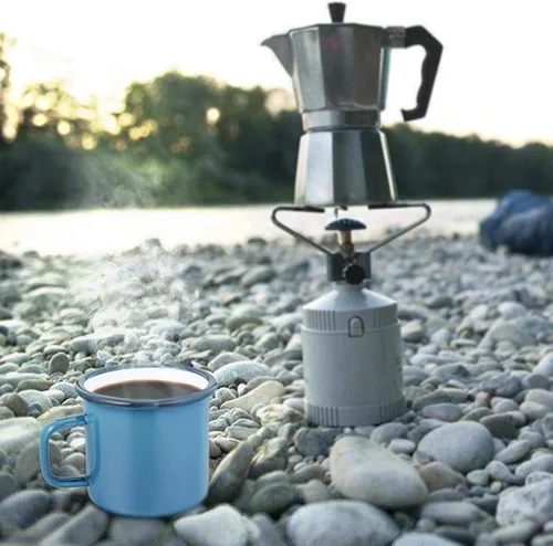 Vista 6 de TeamFar Juego de 4 tazas de té y café, tazas esmaltadas para uso doméstico, oficina, fiesta o campamento, colores brillantes y aspecto clásico, 12