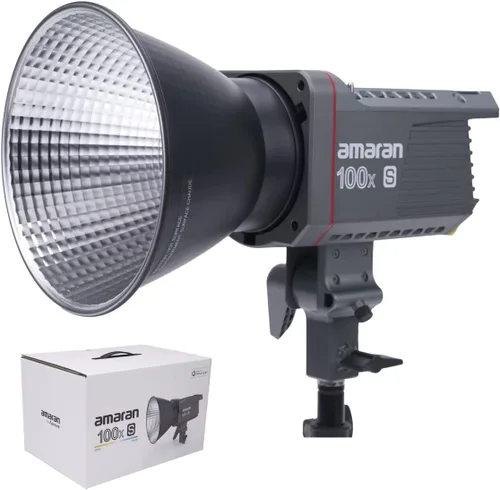 Vista 7 de Aputure Amaran 100x S Luz de Vídeo LED Bi-Color, Salida de 100W, Control de Aplicación Bluetooth, 9 Efectos de Iluminación Integrados, Fuente