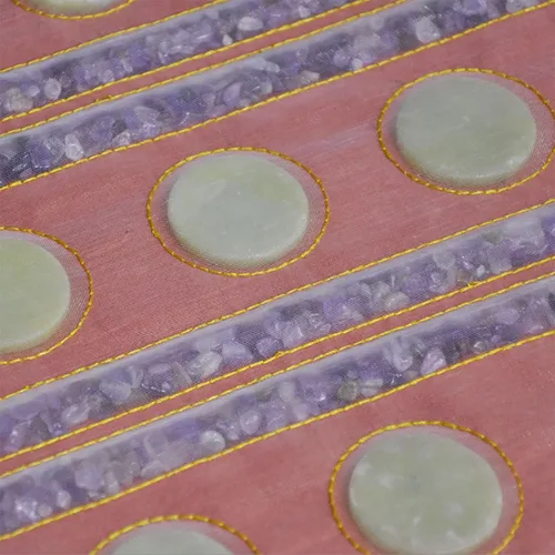 Vista 6 de HAILM Almohadillas térmicas de infrarrojos lejanos, Calor Amatista Mini Mat, Calefacción de piedra infrarroja lejana, Bio Crystal Heat Mat, Terapia