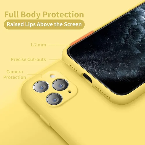 Vista 4 de Cordking - Funda para iPhone 11 Pro Max (silicona, ultra-delgada, resistente a los golpes, forro de micro-fibra suave anti-arañazos)