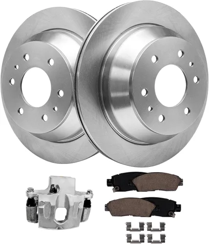 Vista 29 de Detroit Axle - Rotores de freno para Jeep Compass 2015-2022 Renegade 2016-2022 Fiat 500X 2016-2022, 2018, 2019, 2020, 2021. Reemplazo de rotores