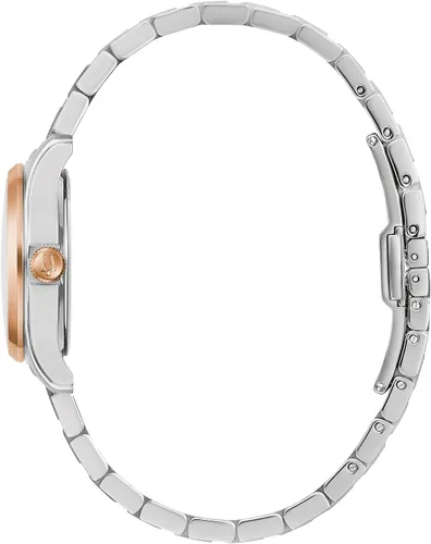 Vista 2 de Bulova Damas Clásico Mini Wilton 3 Manos Reloj Quartz Plata Acero Inoxidable, Día Fecha, 29mm