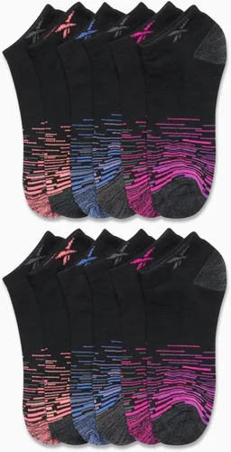 Vista 2 de Reebok Calcetines acolchados de corte bajo transpirables para mujer (12 unidades)