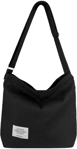 Vista 13 de Bolsa de lona con diseño de bolsillo externo, aspecto elegante, correa de hombro ajustable