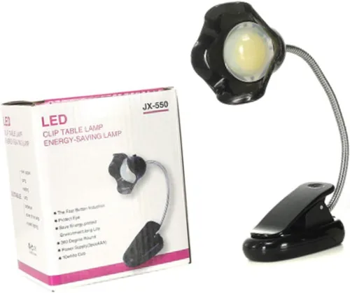 Vista 5 de DOITOOL Lámpara de lectura flexible USB con clip de protección ocular para niños y niñas y adultos, luz nocturna negra para lectura, costura