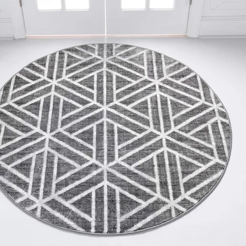 Vista 18 de Unique Loom Matrix Trellis Collection - Alfombra de área, diseño (2 pies x 6 pies 1 pulgada, color azul/marfil)