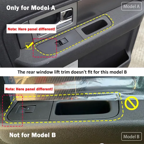 Vista 2 de JeCar Cubierta de panel de interruptor de elevación de ventana de fibra de carbono para Ford F150 Raptor 2009-2014 Accesorios interiores