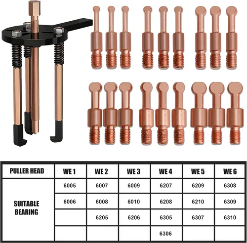 Vista 3 de Kit de extractor de rodamientos CWTRLPC 36en1, juego de separador de rodamientos, herramienta de extracción de rodamientos, extractor de engranajes