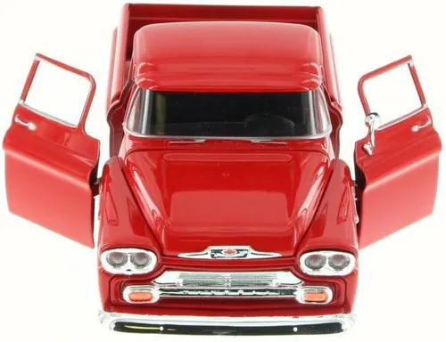 Vista 2 de Chevrolet 1958 Apache Fleetside Pickup Truck Rojo 1/24 por Motormax 79311