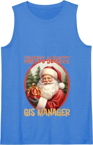 Vista 10 de GIS Manager Christmas Holiday Love Xmas Tank Top Negro