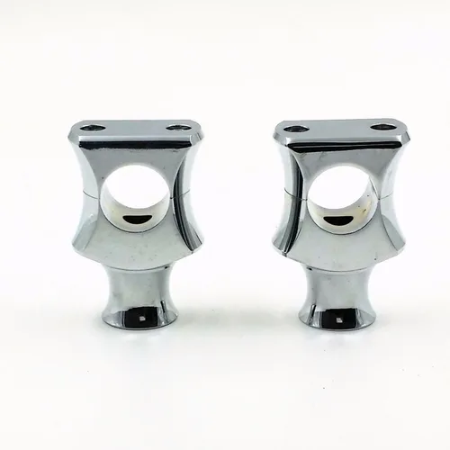 Vista 2 de Elevador de manillar de motocicleta cromado de 1 "0.984 in para Harley Springer Bobber Cafe Racer Sportster XL FL Honda Kawasaki Suzuki Yamaha