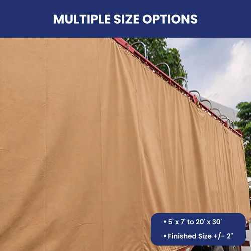 Vista 9 de Tarps Now - Lona de Canvas Impermeable de 5 x 7 pies 20 MIL Grado Comercial, Trabajo Pesado, Resistente al Desgarro, Ojales de Latón