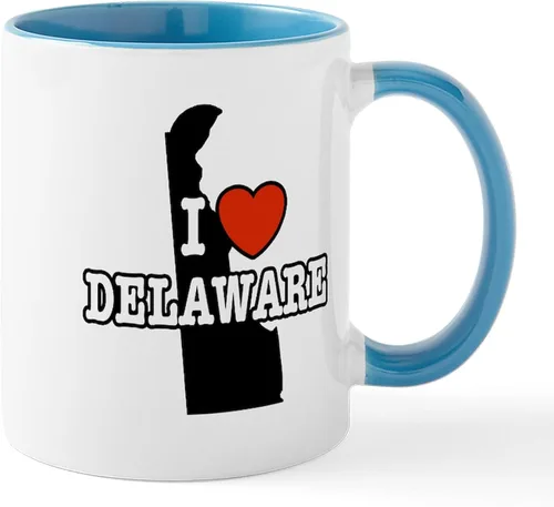 Vista 26 de CafePress Delaware (DE) Euro Mug Taza de café de cerámica de 11 oz (11.0 fl oz)