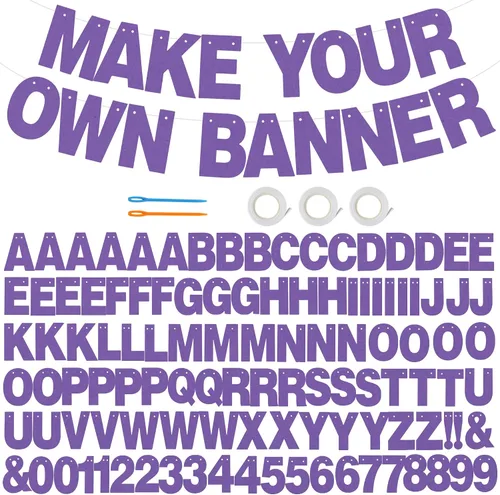 Vista 47 de 116 piezas de letras de la A a la Z DIY Banner personalizado Colorido